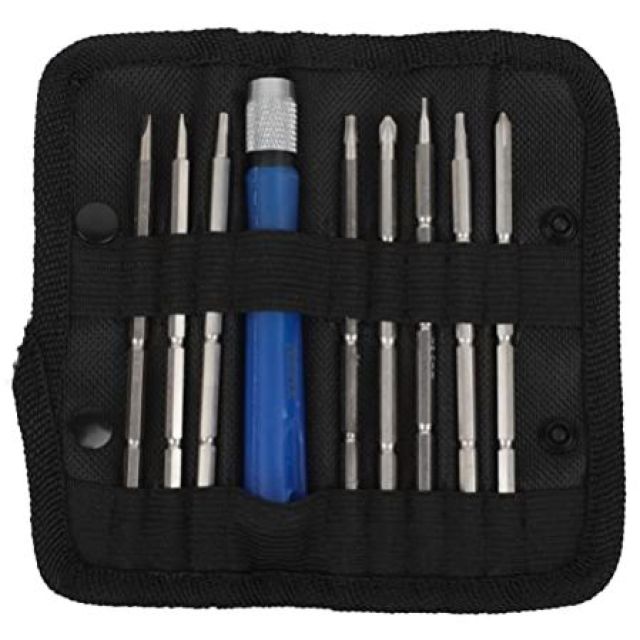 RANZ built with passion 9in1 Screwdriver Tool Kit for Repairing Mobiles with Screwheads and Tweezer (Blue)